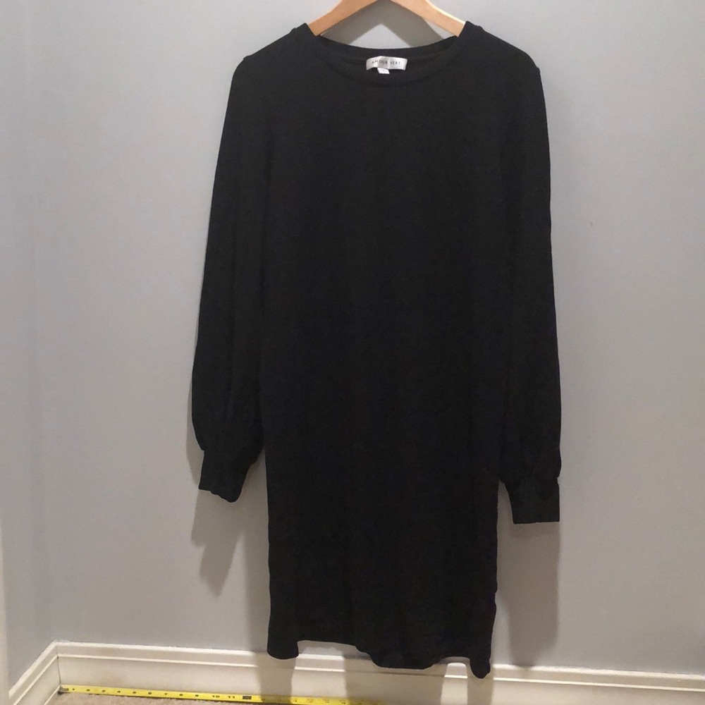 Amour vert - black - puffy sleeve soft dress